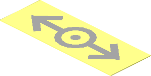 Sticker  0.7 x  2 with Light Bluish Grey Train Logo (2006)