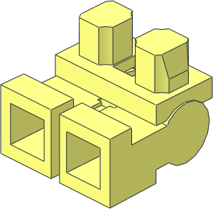 Minifig Hips with Spring Legs (Bent Forwards 90°) Minifig Hips with Spring Legs (Bent Forwards 90°)
