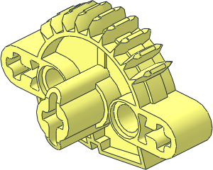 Constraction Block  3 x  5 with Partial Gear 28 Tooth Double Bevel