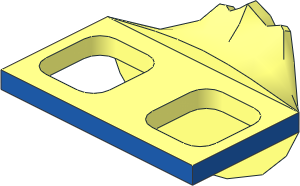 Minifig Tail Duck with Blue Hip Pattern