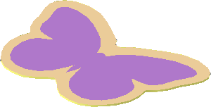 Sticker 0.9 x 1.3 with Medium Lavender Butterfly Sticker 0.9 x 1.3 with Medium Lavender Butterfly