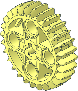 Technic Gear 28 Tooth Double Bevel Technic Gear 28 Tooth Double Bevel