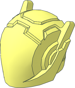 Minifig Helmet with Ear Antenna Minifig Helmet with Ear Antenna