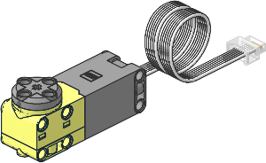 Electric Powered Up Medium Angular Motor with Light Bluish Grey Back and Hub with Coiled Cable