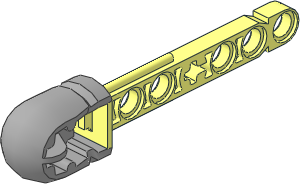 Technic Competition Arrow with Hollow Rubber Light Bluish Grey Tip Pattern