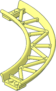 Train Track Roller Coaster Curve 90 Degrees Radius 12 Train Track Roller Coaster Curve 90 Degrees Radius 12