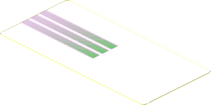 Sticker  1.8 x  3.8 with Black Halftone Stripes on White Background (Needs Work)