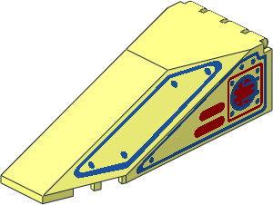 Windscreen 10 x  4 x  2.333 Canopy with Blue Outlines and Red Square Pattern