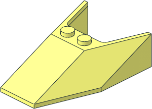 Windscreen  6 x  4 x  1.333 Airplane with Solid Studs, without Bottom Tabs