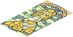 Sticker  6.5 x  3.5 with Mermaid Glass Mosaic