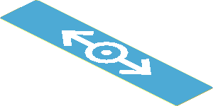 Sticker  0.8 x  3.8  with White Train Logo (2006) on Dark Azure Background