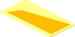 Sticker 0.8 x 1.7 with Bright Light Orange Trapezoid Long Left Sticker 0.8 x 1.7 with Bright Light Orange Trapezoid Long Left