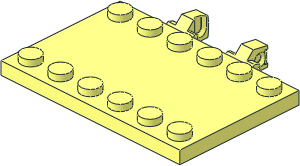 Hinge Plate 4 x 6 with 12 Studs on Two Edges Locking with Two Single Fingers on Side Hinge Plate 4 x 6 with 12 Studs on Two Edges Locking with Two Single Fingers on Side