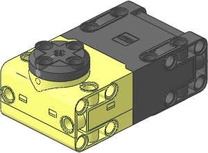 Electric Powered Up Large Angular Motor with Dark Bluish Grey Back