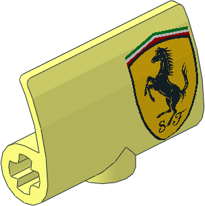 Technic Panel Curved  3 x  2 x  1 with Ferrari Logo Right Pattern Technic Panel Curved  3 x  2 x  1 with Ferrari Logo Right Pattern