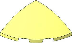Brick 3 x 3 x 1 Quarter Circle with Curved Top Brick 3 x 3 x 1 Quarter Circle with Curved Top