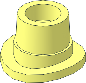 Minifig Top Hat with Pin Attachment and Anti-Stud Minifig Top Hat with Pin Attachment and Anti-Stud