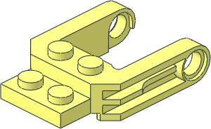 Plate 2 x 2 x 0.667 with Wheel Fork Plate 2 x 2 x 0.667 with Wheel Fork