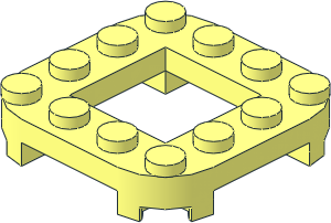 Plate  4 x  4 x  0.667 with Rounded Corners and  2 x  2 Centre Cutout