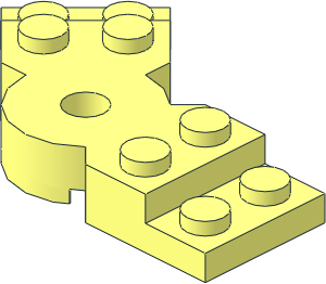 Plate  2 x  6 Angled 135 Degrees with Centre Hole Plate  2 x  6 Angled 135 Degrees with Centre Hole