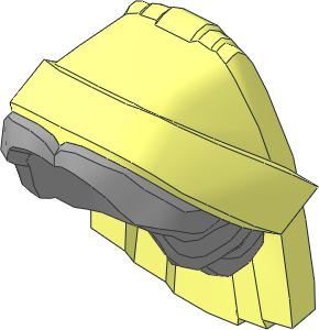 Minifig Hair with Nurse Hat with Long Back with Light Bluish Grey Hair Pattern Minifig Hair with Nurse Hat with Long Back with Light Bluish Grey Hair Pattern