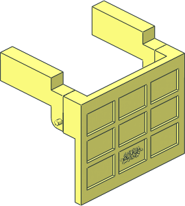 Garage Door with Counterweights with Dual Hinge Pins Garage Door with Counterweights with Dual Hinge Pins