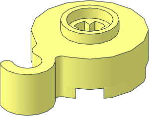 Hook Round 2 x 2 with Axle Hole and Bottom Stud Holder Hook Round 2 x 2 with Axle Hole and Bottom Stud Holder