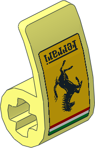 Technic Panel Curved  1 x  2 x  1 with Ferrari Logo Pattern Technic Panel Curved  1 x  2 x  1 with Ferrari Logo Pattern