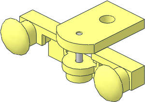Train Buffer Beam with Open Buffer Bottom for Sealed Magnet with Bolt (Type 2)