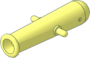 Minifig Cannon Shooting Barrel and Breech Minifig Cannon Shooting Barrel and Breech