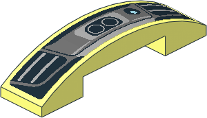 Slope Brick Curved 4 x 1 Double with Grey Exhaust Pipe on Black Background Sticker Slope Brick Curved 4 x 1 Double with Grey Exhaust Pipe on Black Background Sticker