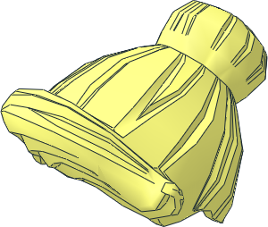 Minifig Hair Female with Top Knot Bun and Forelock Minifig Hair Female with Top Knot Bun and Forelock