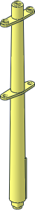 ~Boat Mast  2 x  2 x 16 Top without Bottom Nubs (Obsolete)