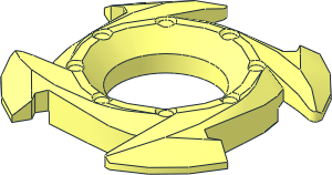 Ring  4 x  4 with  2 x  2 Hole and  4 Arrow Ends