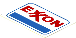 Sticker  1.1 x  1.6 with Exxon Logo