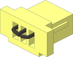 | Brickstuff BrickPixel Plug with Metallic Dark Grey 3-Wire Cable Stub