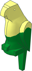 Animal Bird Parrot with Blended Green Wings and Tail Pattern