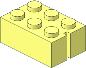Mursten Brick  2 x  3 with 1 Slot