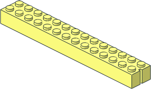 Mursten Brick 2 x 14 with 1 Slot Mursten Brick 2 x 14 with 1 Slot