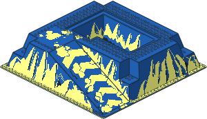 Baseplate 32 x 32 Raised with Ramp and Pit with Ice Pattern