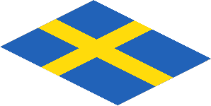 Sticker  2.4 x  3 with Sweden Flag