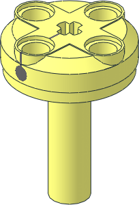 Electric Powered Up Angular Motor Drive Hub with Dark Bluish Grey Pointer Pattern