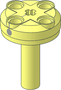 Electric Powered Up Angular Motor Drive Hub with Light Bluish Grey Pointer Pattern