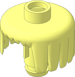 Figure Duplo Bust Hair Female with Short Bangs