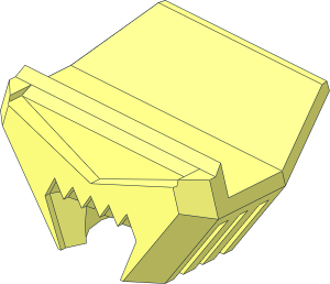 ~Minifig Helmet Large Square - Bottom