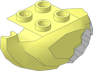 ~Animal Ostrich Body Left Shell with White Feathertip Pattern