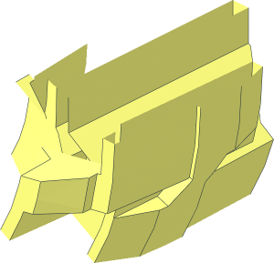 ~Wheel 30 x 64 with  7 Pin Holes and  6 Small Holes -  1/12 Outside Surface