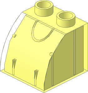 ~Duplo Brick  2 x  2 x  1.5 with Curved Front without Front and Sides