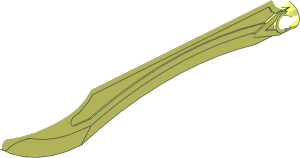 ~Constraction Blade 14L Convex with Axle - Half Blade