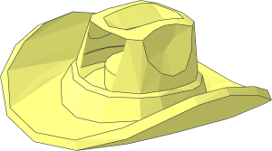 ~Minifig Hat Cowboy Type 2 - without Front Surface